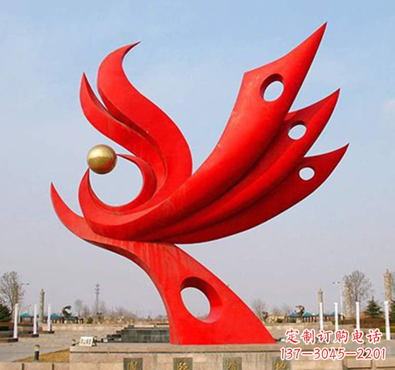 张家口不锈钢凤凰雕塑的精美