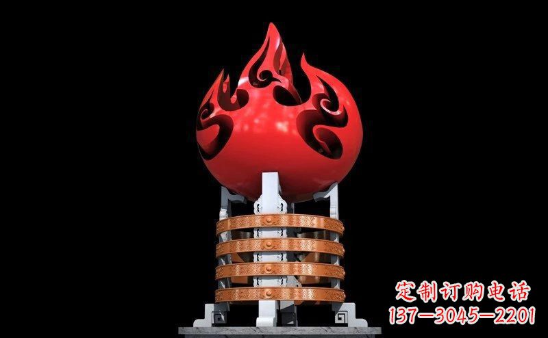 张家口不锈钢火炬雕塑传承奋进精神