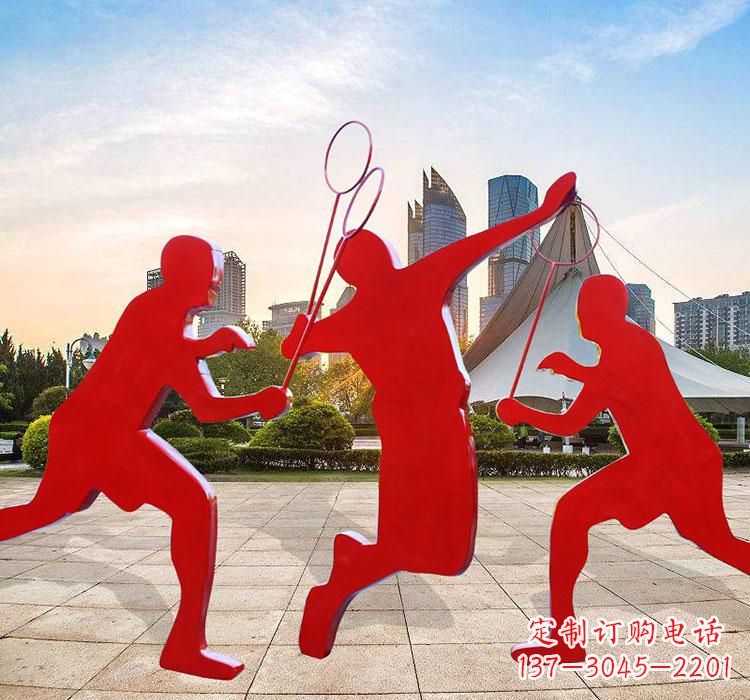 张家口不锈钢羽毛球雕塑艺术与运动的完美结合