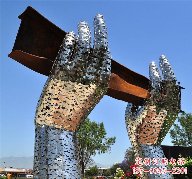 张家口不锈钢拱门雕塑精美绝伦