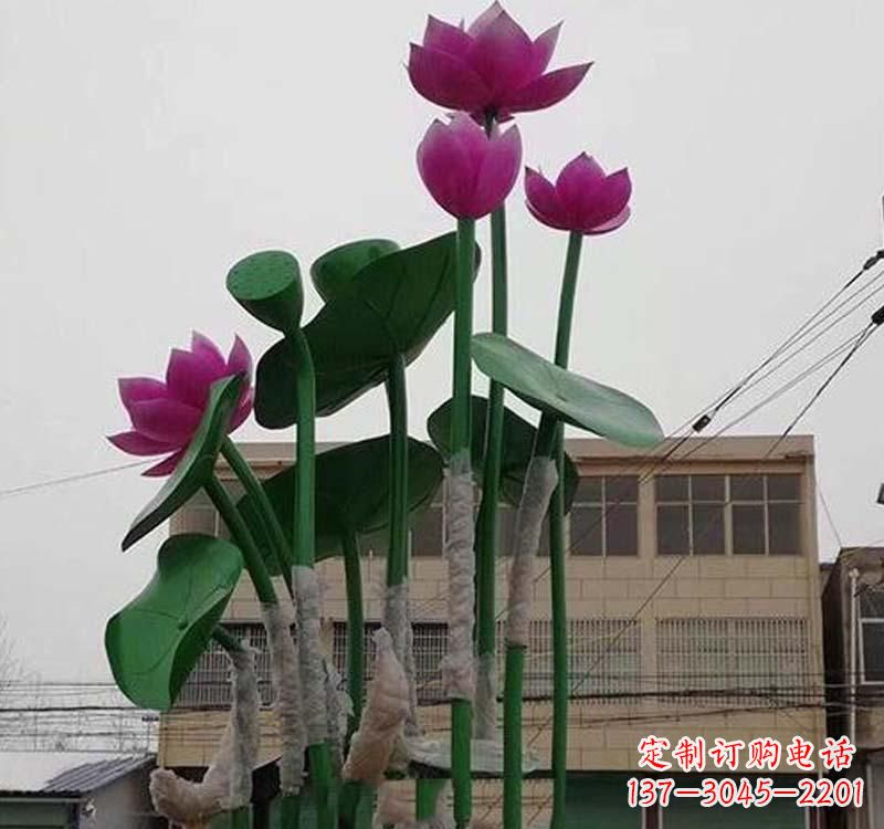 张家口不锈钢荷花雕塑——精美绝伦