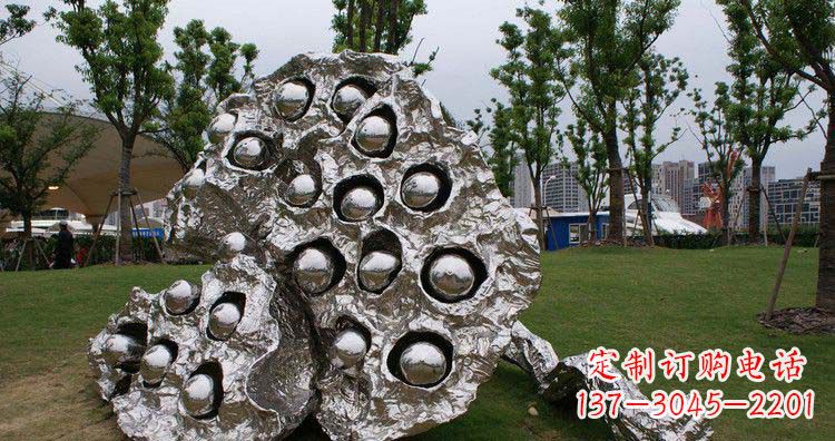 张家口不锈钢莲蓬精美雕塑铸就华丽景观