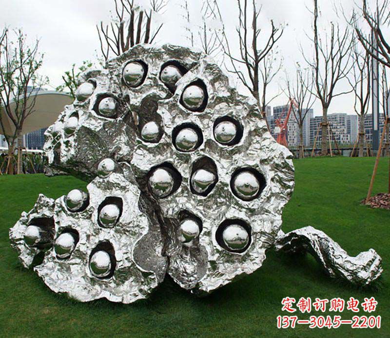 张家口不锈钢莲蓬雕塑——精美极致的艺术品