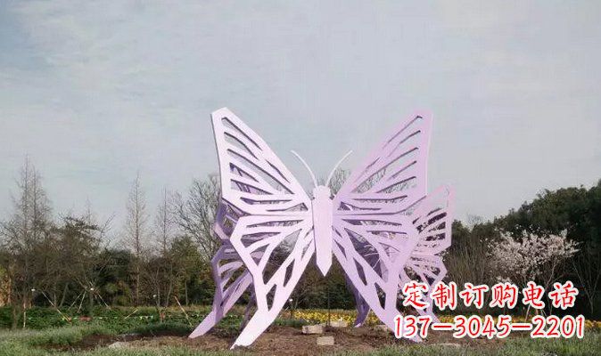张家口不锈钢蝴蝶雕塑美丽的艺术装点