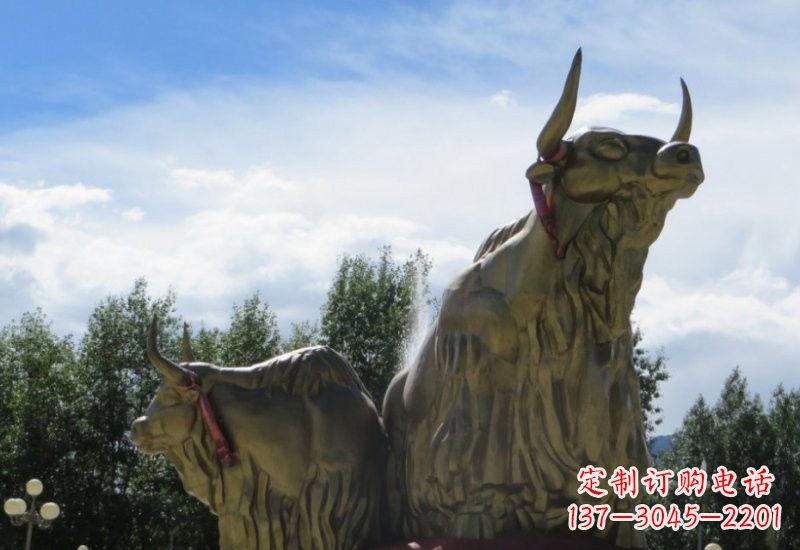 张家口不锈钢牦牛雕塑一种传统文化的精美传承
