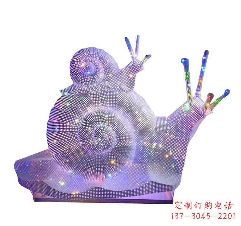 张家口不锈钢蜗牛雕塑一件精美的艺术品