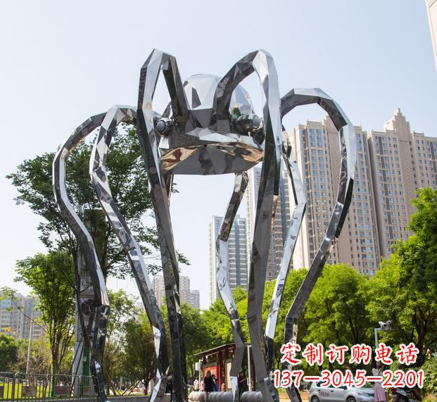 张家口精致的不锈钢螃蟹雕塑