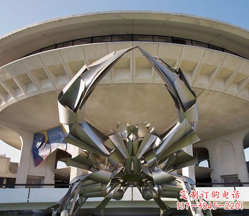 张家口不锈钢螃蟹雕塑美观耐候的户外装饰