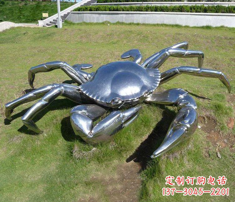 张家口不锈钢螃蟹雕塑——给景观增添灵动之美