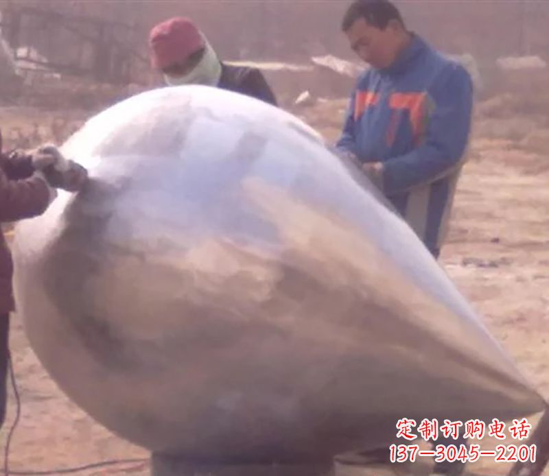 张家口不锈钢水滴雕塑精致美丽的艺术品