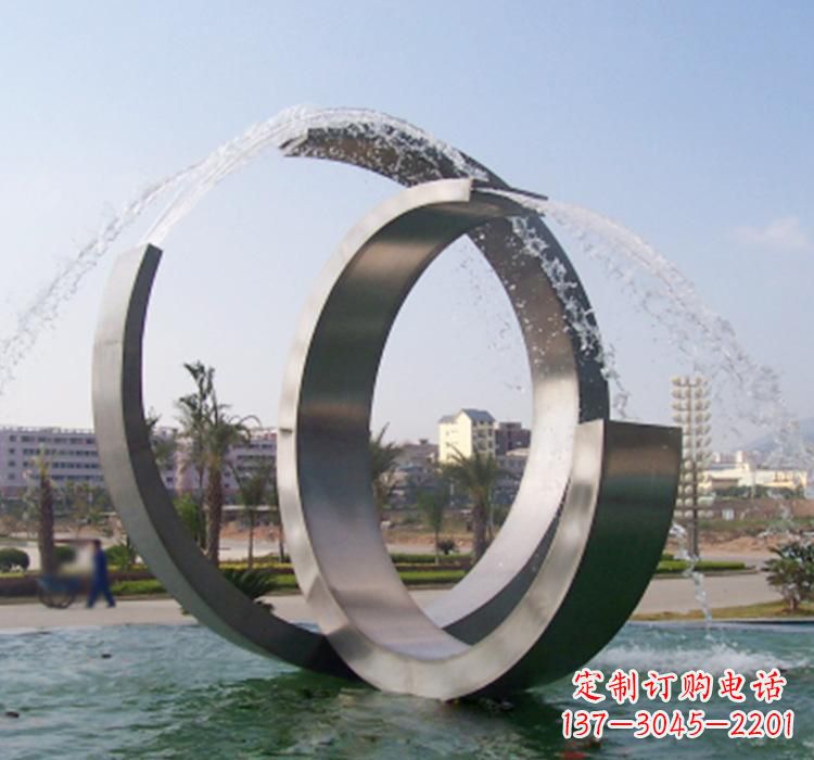 张家口不锈钢喷泉雕塑美轮美奂的水景装置