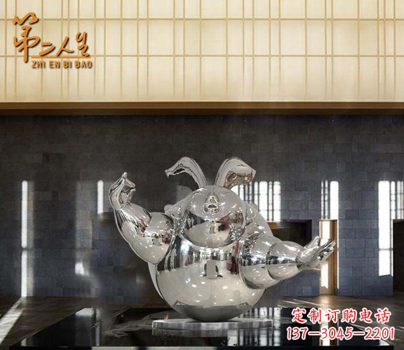 张家口不锈钢兔子雕塑——精致雕刻的艺术品