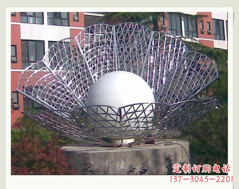 张家口海洋精灵不锈钢贝壳雕塑