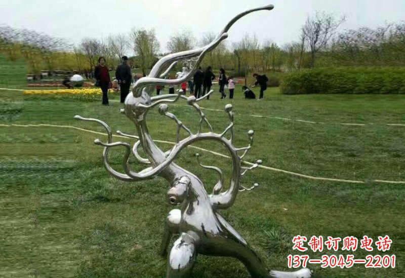 张家口不锈钢树枝雕塑精美的艺术装饰