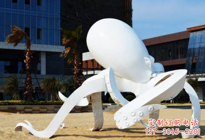 张家口精美的不锈钢章鱼雕塑