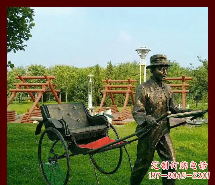 张家口细说黄包车夫人雕塑