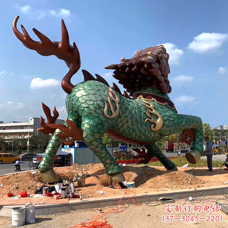 张家口麒麟雕塑——美丽传说的象征