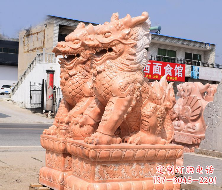 张家口传说中的麒麟雕塑