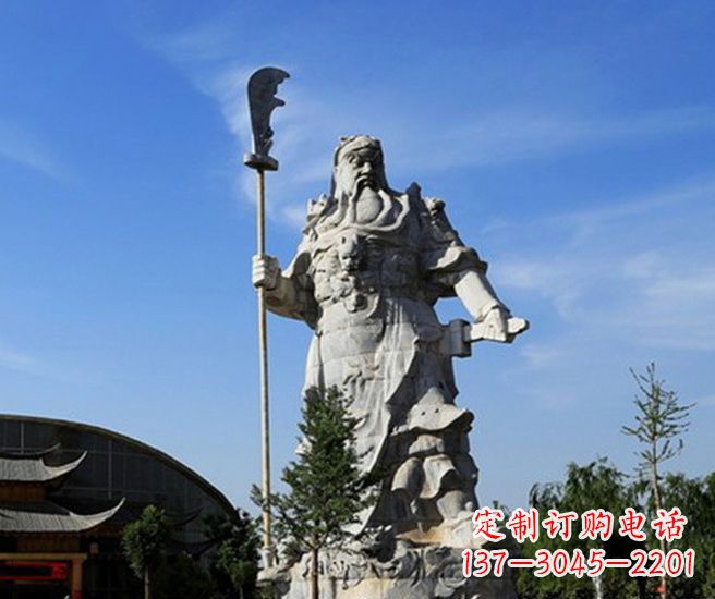 张家口关公雕塑持刀武财神