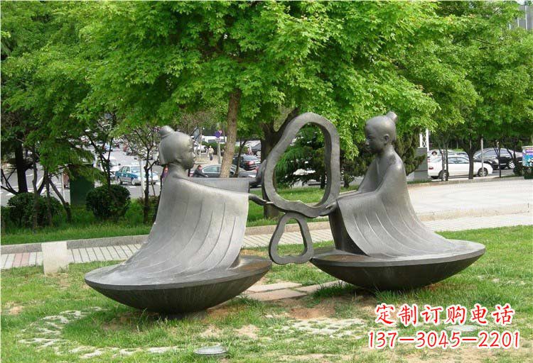张家口抽象孔融让梨铜雕