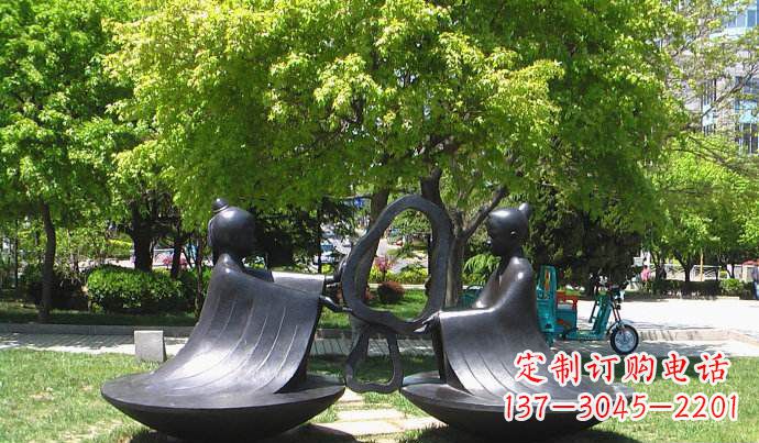 张家口以孔融为灵感的校园铜雕