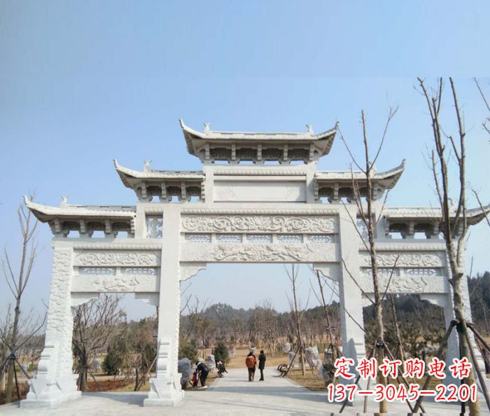 张家口“村口三门石雕牌楼”——悠久历史的见证