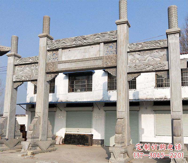 张家口石牌坊雕塑——传承中国传统文化