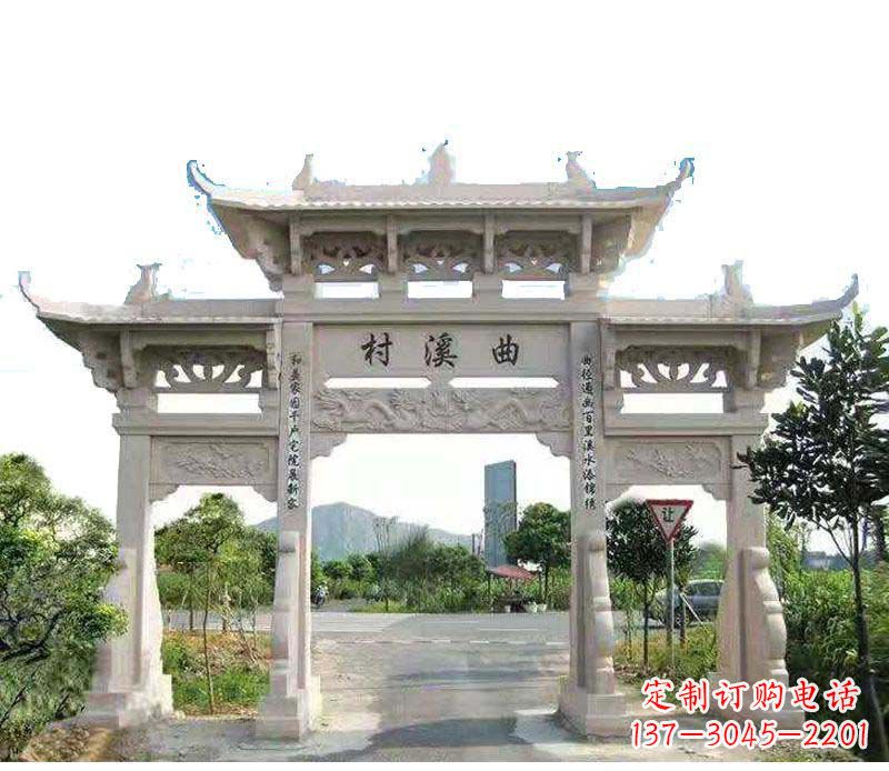 张家口精美牌坊雕塑——村庄的艺术瑰宝