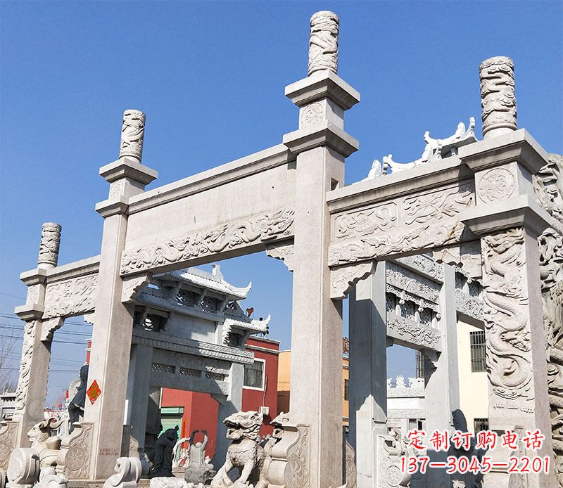 张家口村庄牌坊石雕——记录着悠久历史的传承
