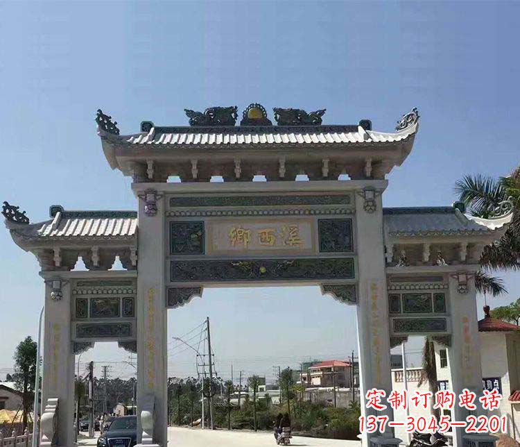 张家口石牌坊雕塑——缅怀深厚的历史情谊