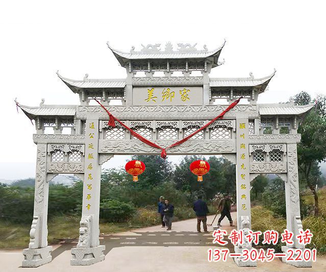 张家口牌坊雕塑珍贵的传统文化