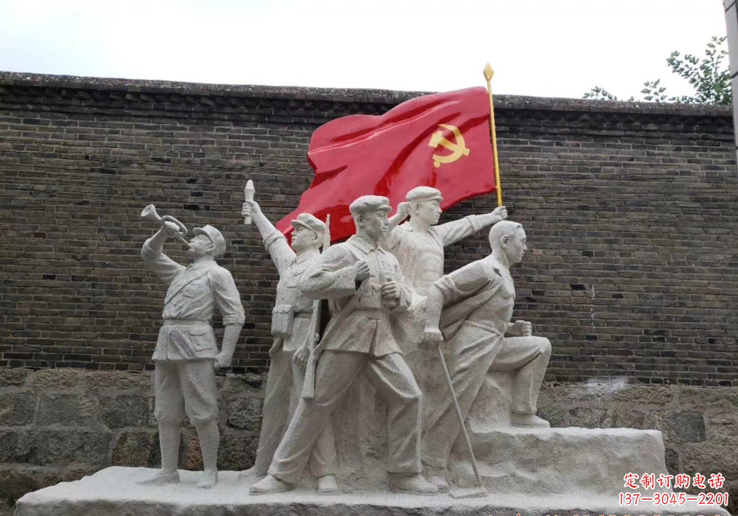 张家口红军雕塑把热血革命历史永久留存
