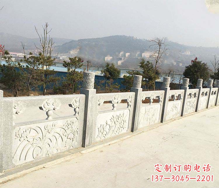 张家口大理石护城河栏板石雕