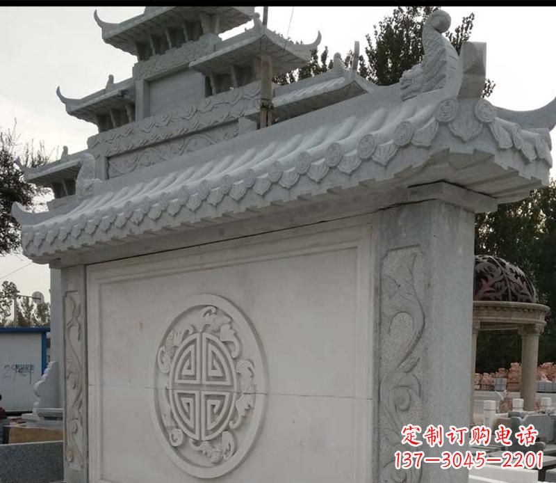 张家口精美大理石影壁雕塑