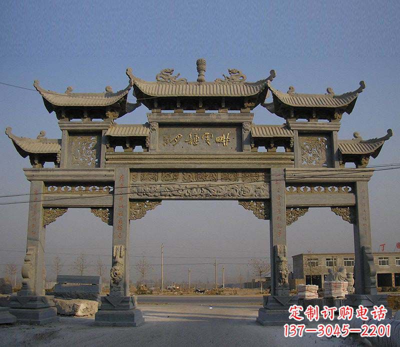 张家口大理石牌楼雕塑定制
