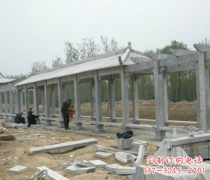 张家口精美大理石凉亭雕塑