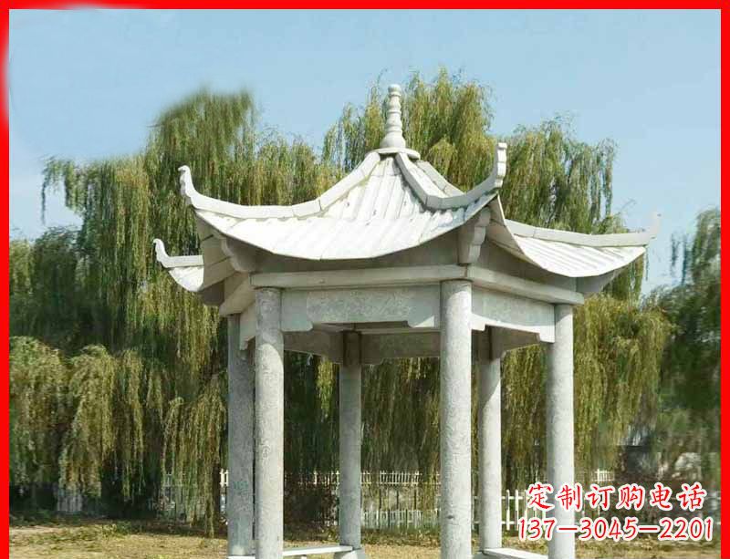 张家口精美大理石凉亭雕塑