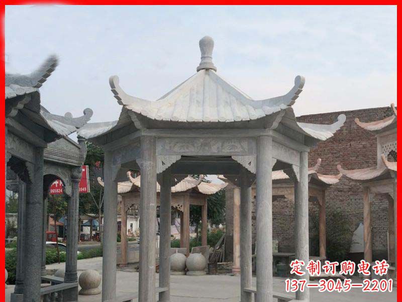 张家口大理石凉亭石雕