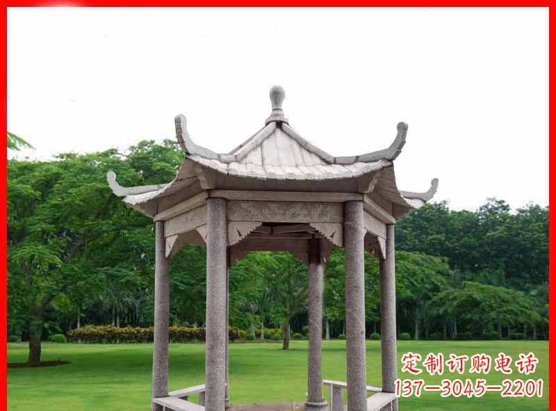 张家口精致大理石凉亭雕塑