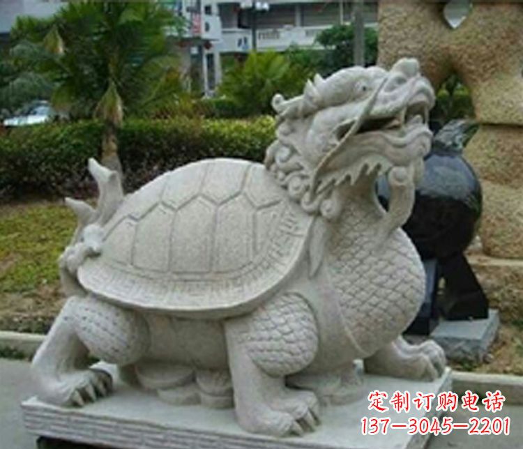 张家口大理石铜钱龙雕塑