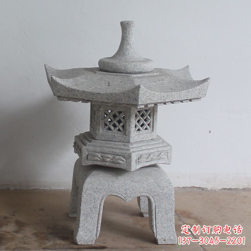 张家口传统中式雕塑大理石石灯