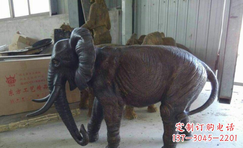 张家口大象铜雕广场动物雕塑