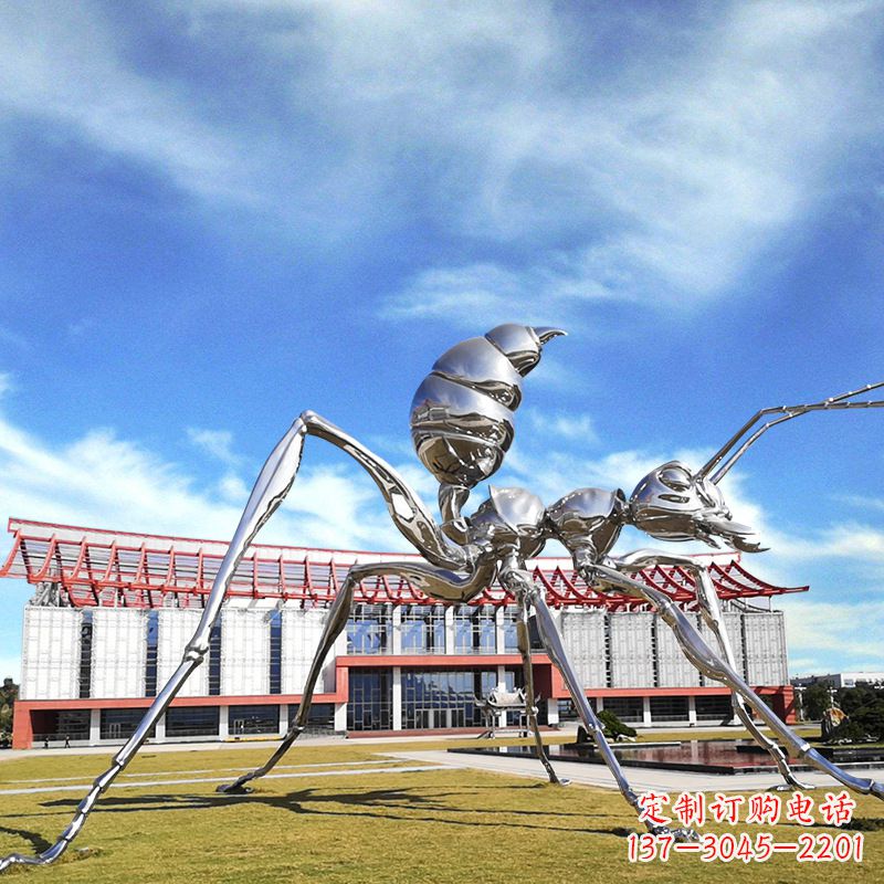 张家口大型不锈钢蚂蚁雕塑精工制作,绵延传奇