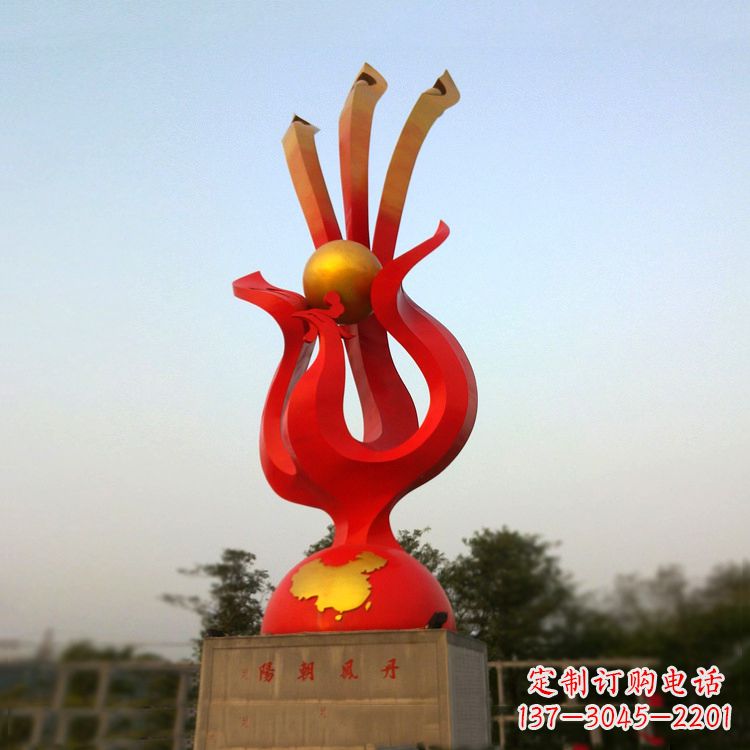 张家口精美不锈钢凤凰雕塑