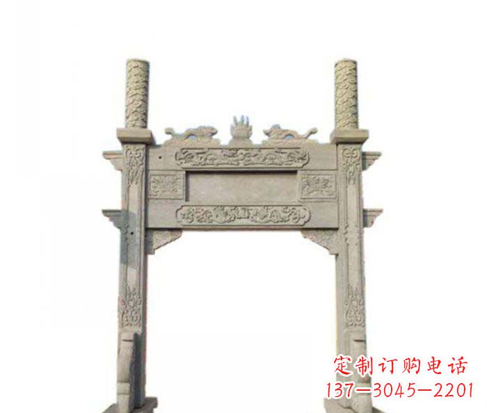 张家口产品名称中领雕塑-牌坊石雕