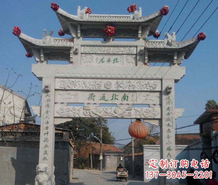 张家口优质大理石牌坊雕塑