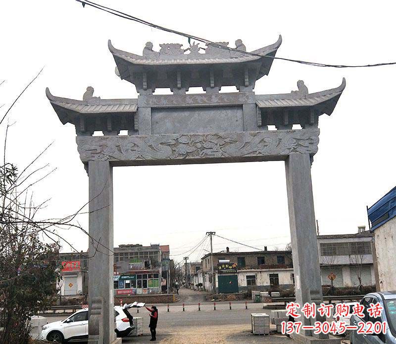 张家口精美大理石牌坊石雕