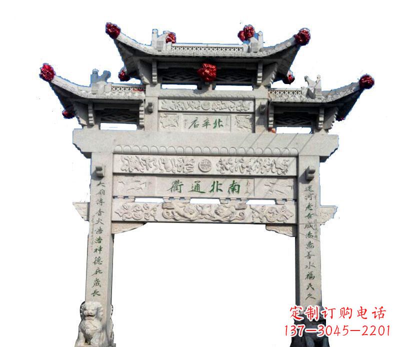 张家口精美石牌坊雕塑