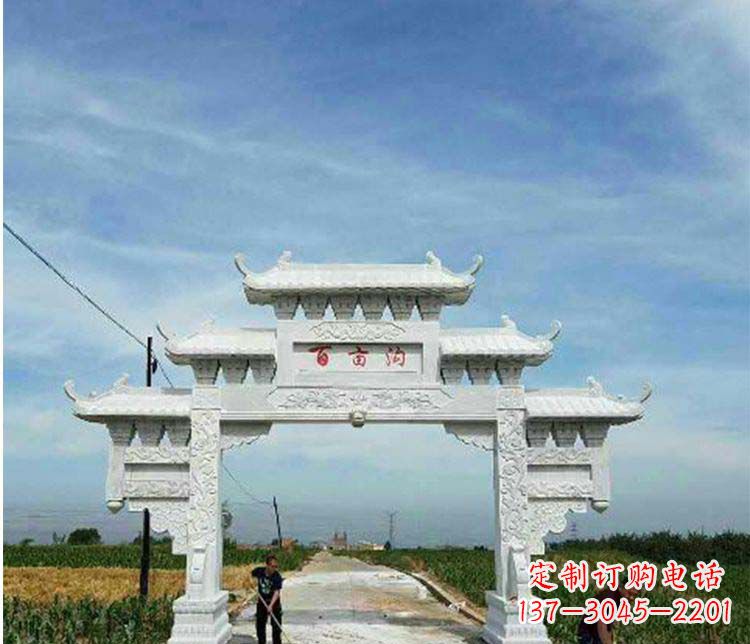 张家口西方风格石牌坊石雕