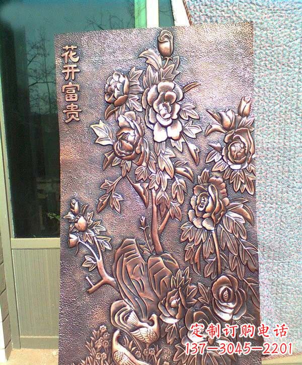 张家口锻铜牡丹雕塑